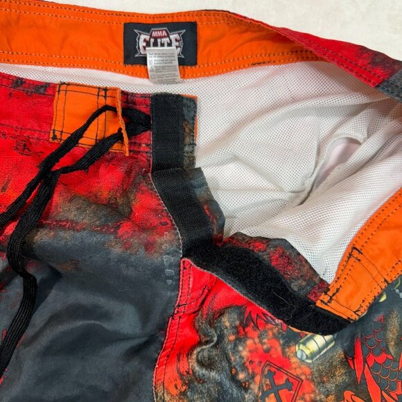 MMA Elite Men's Red Cobra Print Swim Trunks Size M - Beachwear, Surfing Attire - Picture 11 of 16